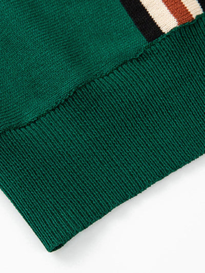 Jasper | Short Sleeve Striped Button Up Sweater Polo