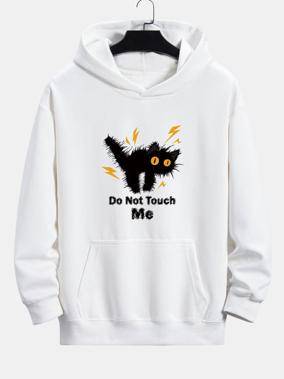 Quintín® | Angry Cat Print Relax Fit Hoodie