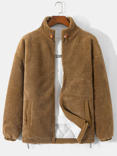 Marcelo | Quilted Lined Teddy Fleece Zip Up Coat