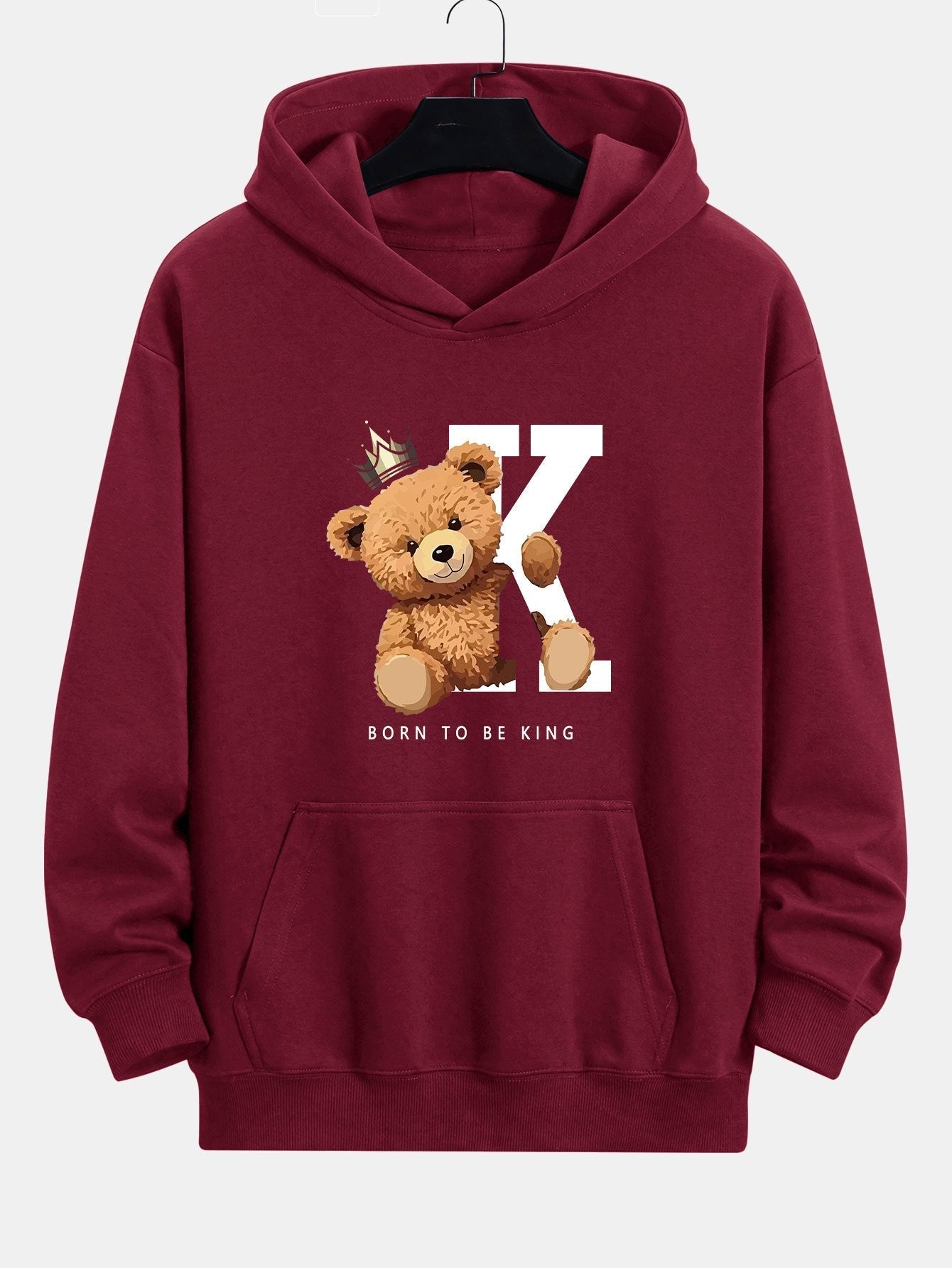 Piran | Crown King Bear Print Relax Fit Hoodie