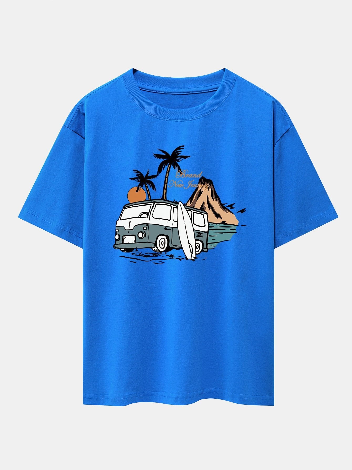 Emilio® | Car Island Print Drop Shoulder Oversize T-Shirt