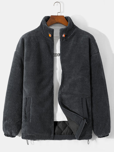 Marcelo | Quilted Lined Teddy Fleece Zip Up Coat