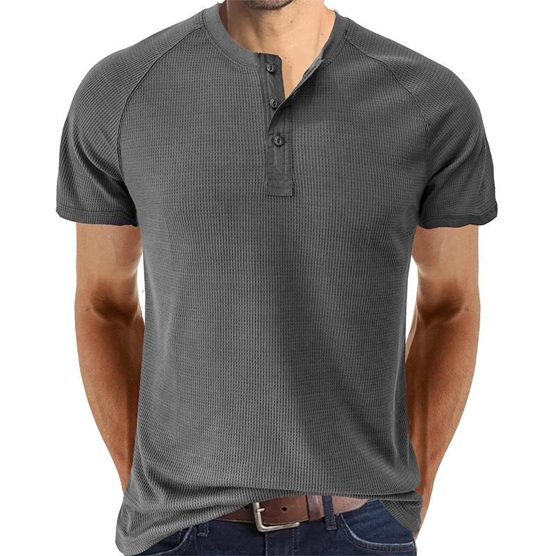 Men's gh Gy Short Sleeve Henley T-Shirt