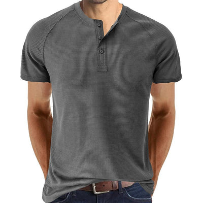 Men's gh Gy Short Sleeve Henley T-Shirt
