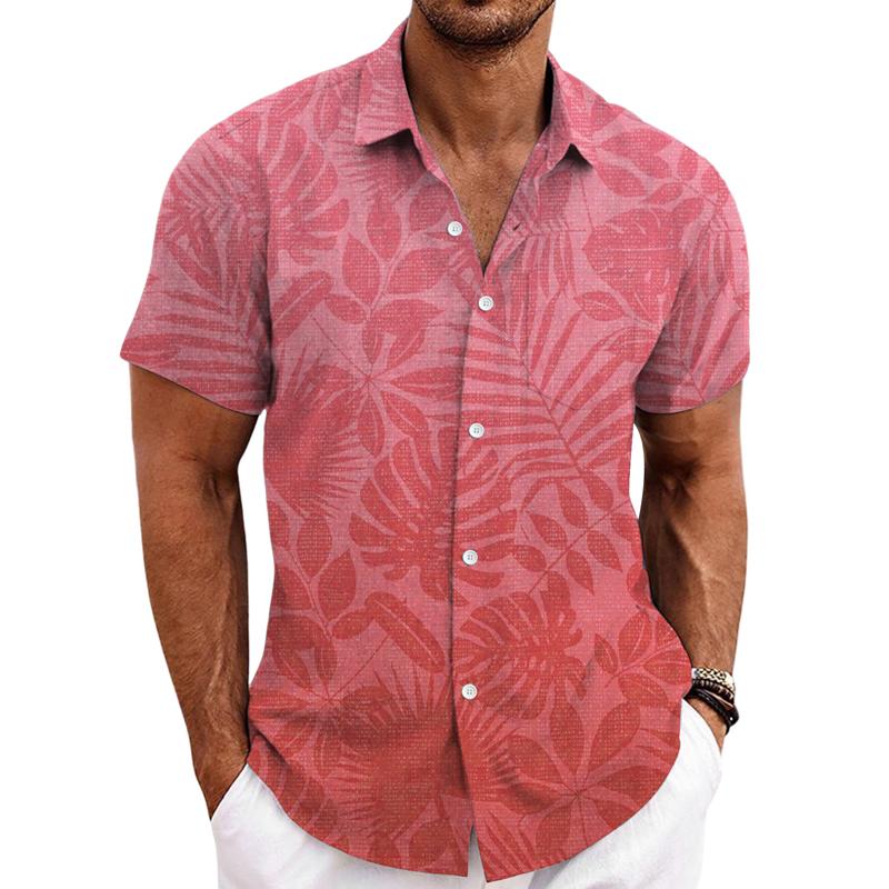 Men's Printed Hawaiian Short Sleeve Shirt