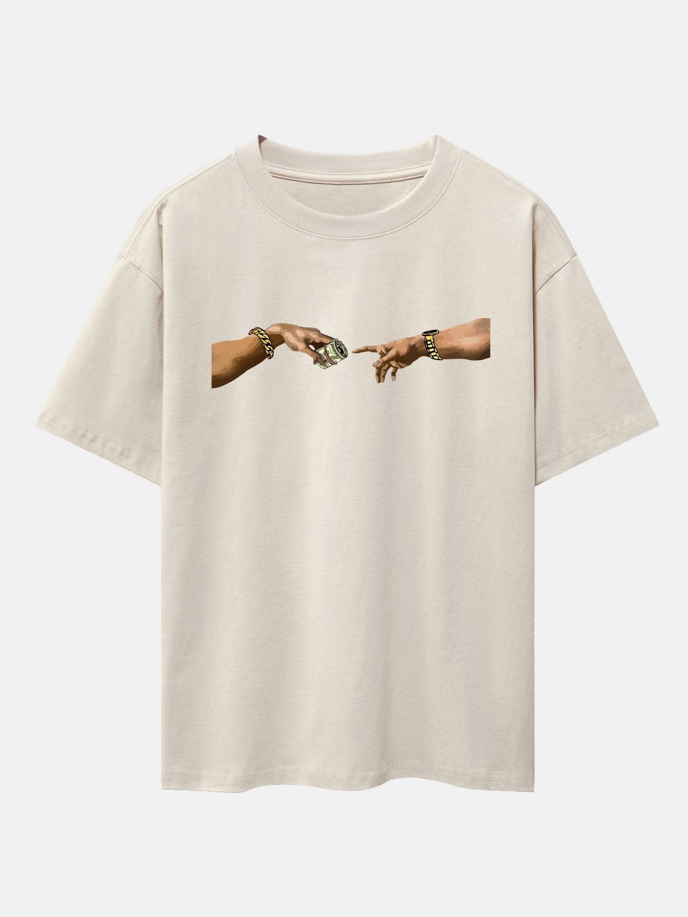 Israel® | Cash Hand Print Drop Shoulder Oversize T-Shirt