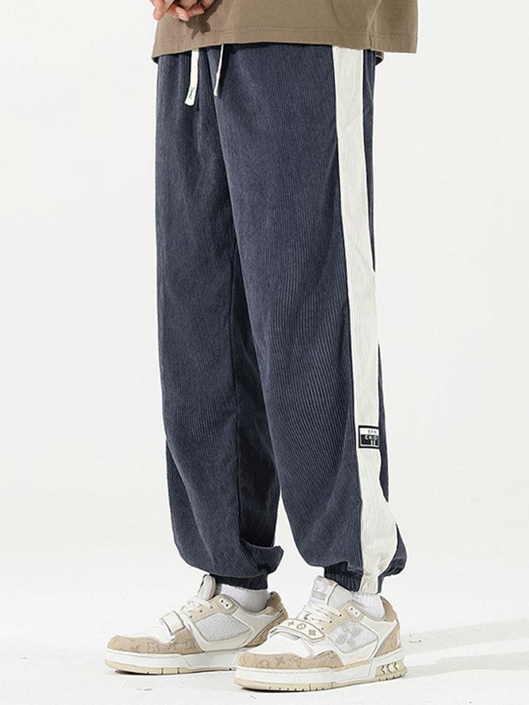 Ernesto® | Side Stripe Corduroy Jogging Pants