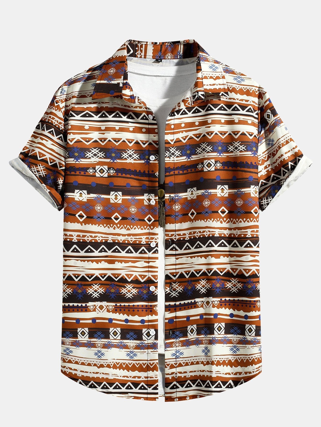 Maximilian® | Tribal Ethnic Print Button Up Shirt