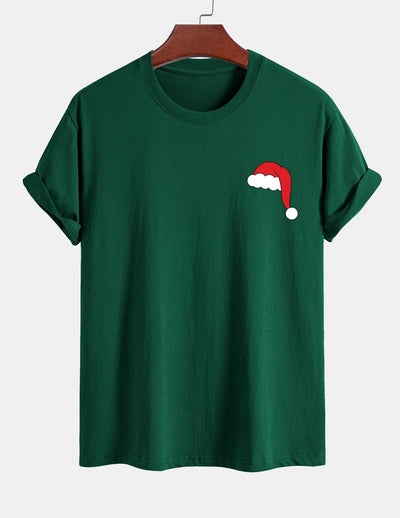 Alejandro® | Santa Hat Print Cotton T-Shirt