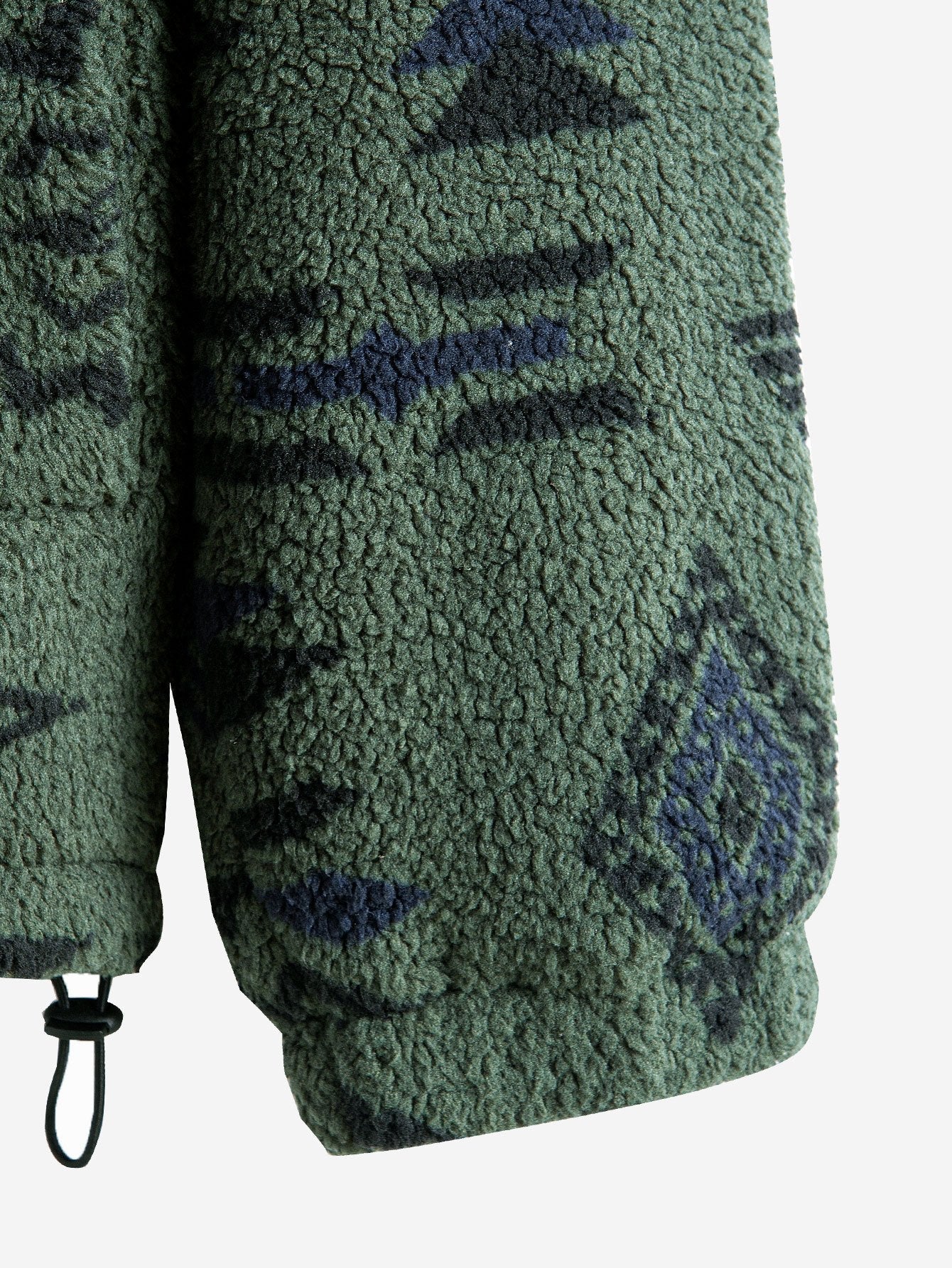 Alejandro | Aztec Print Patchwork Teddy Fleece Coat