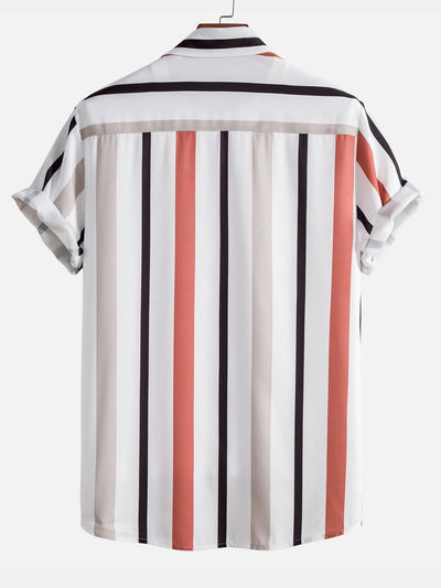 Pánfilo® | Striped Button Up Shirt & Swim Shorts