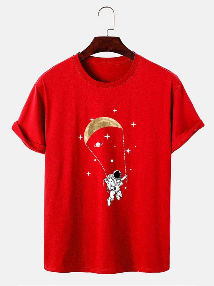 Lluís® | Astronaut Moon Print T-Shirt
