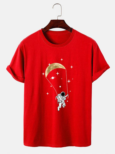 Lluís® | Astronaut Moon Print T-Shirt