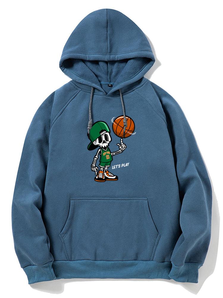 Jasper | Basketball Skeleton Print Hoodie