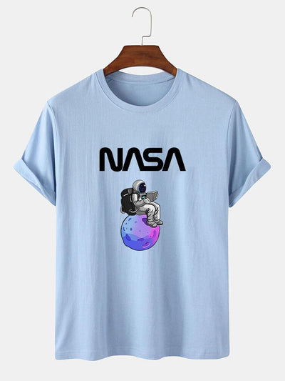 Klaus® | Astronaut Reading Book Print T-Shirt