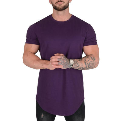 Men's Solid Color Loose Rond Neck Short Sleeve T-Shirt