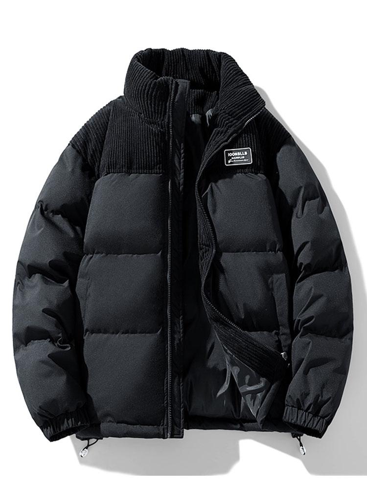 Alonso | Corduroy Panel Puffer Coat