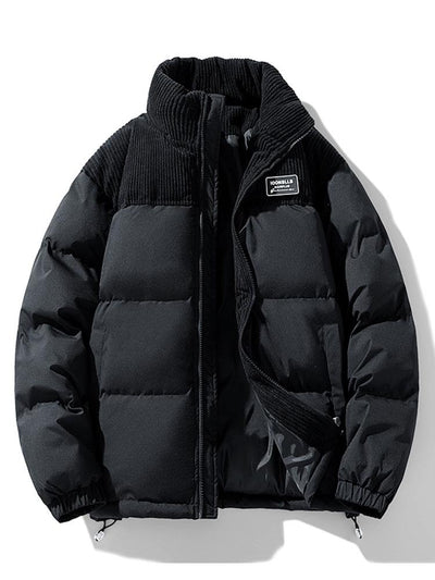 Alonso | Corduroy Panel Puffer Coat