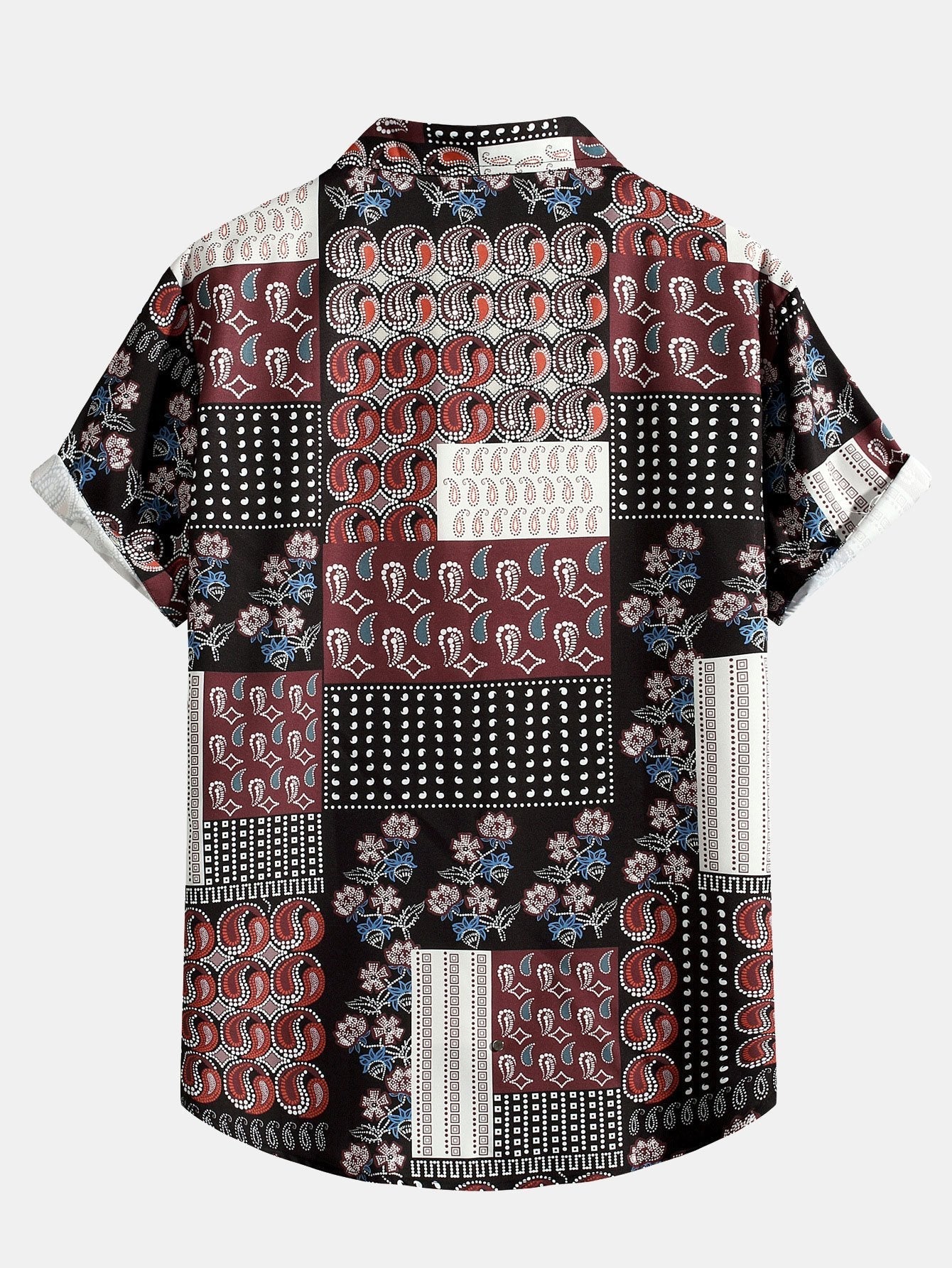 Antal® | Paisley Floral Patchwork Print Shirt