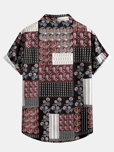 Antal® | Paisley Floral Patchwork Print Shirt
