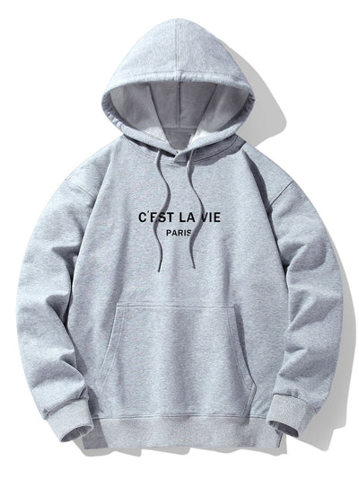 Cyrus | Paris Print Cotton Blend Hoodie