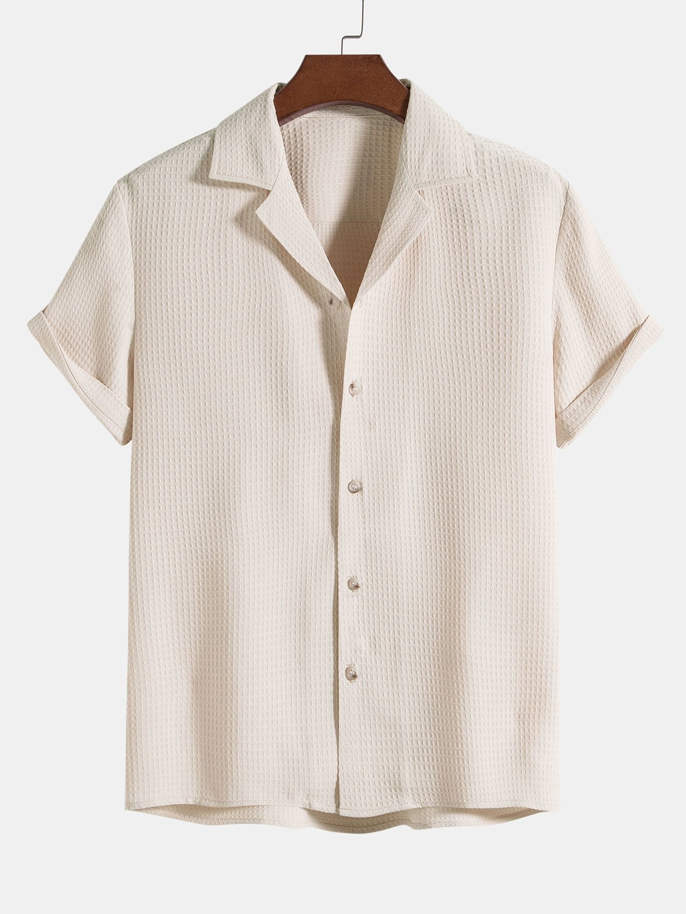 Plácido® | Waffle Revere Collar Shirt & Shorts