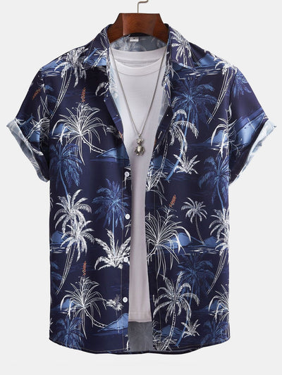 Arvo® | Palm Tree Print Button Up Shirt