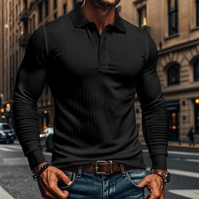 Men's Casal Elastic Long Sleeve POLO Shirt