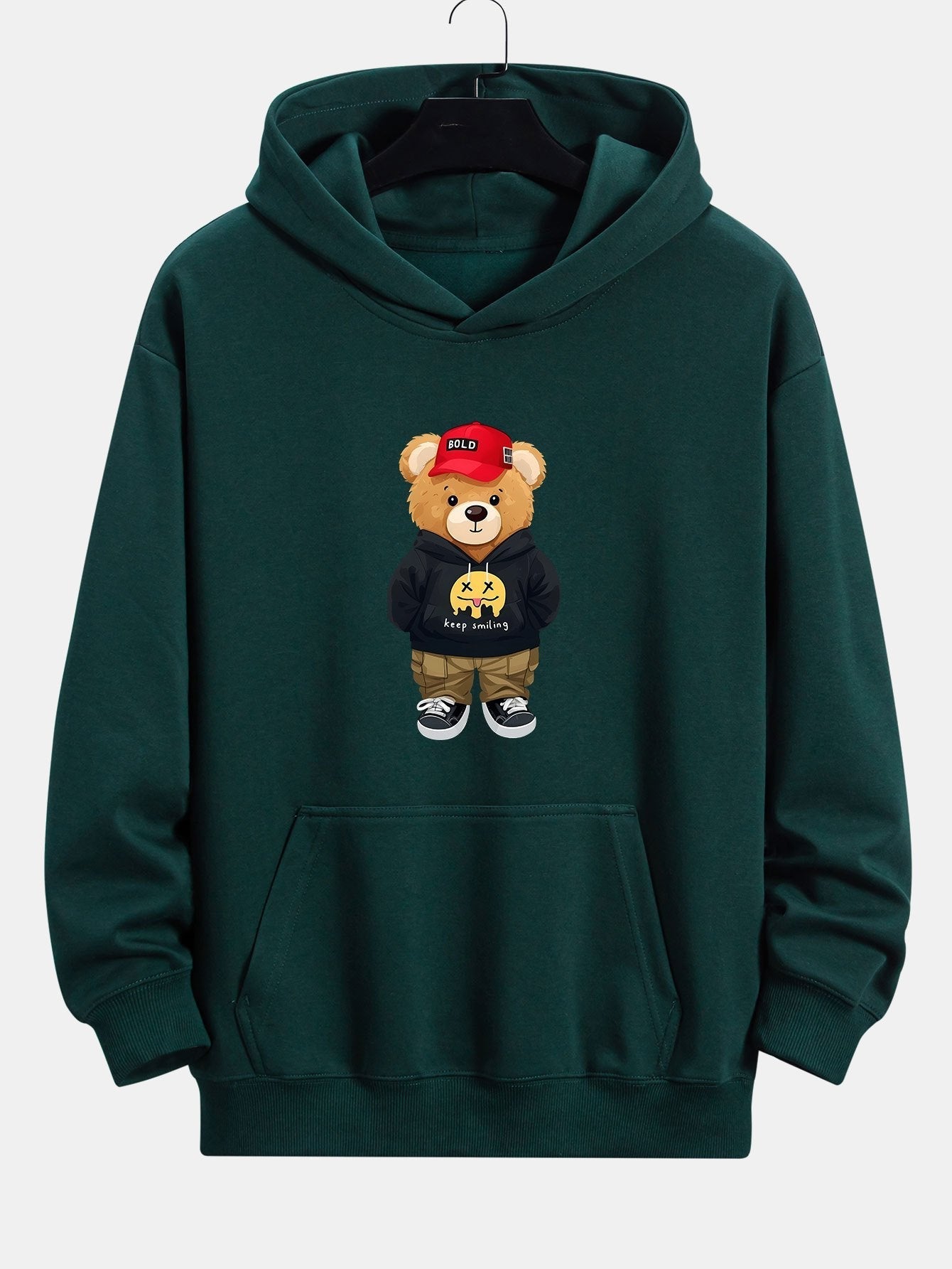 Gideon | Hip Hop Bear Print Relax Fit Hoodie