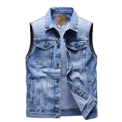 Men's Retro Lapel DeniVest