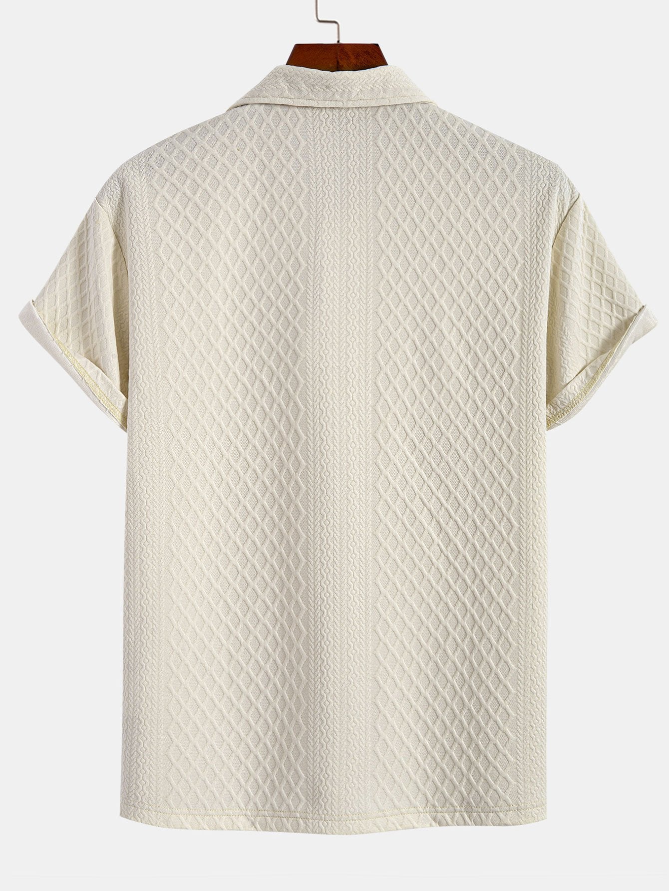 Cleto® | Rhombus Geometric Jacquard Polo