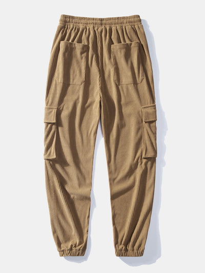 Alejandro® | Drawstring Corduroy Cargo Jogger Pants