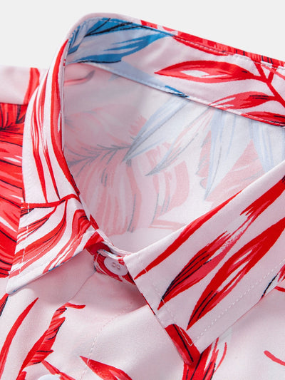 Nathan® | Tropical Print Button Up Shirt & Swim Shorts