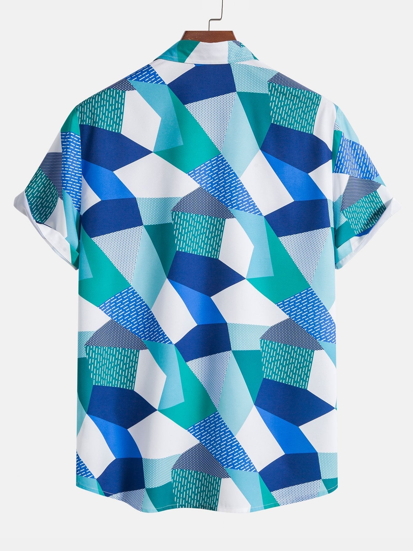Anuar® | Color Block Geometric Print Shirt