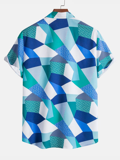 Anuar® | Color Block Geometric Print Shirt