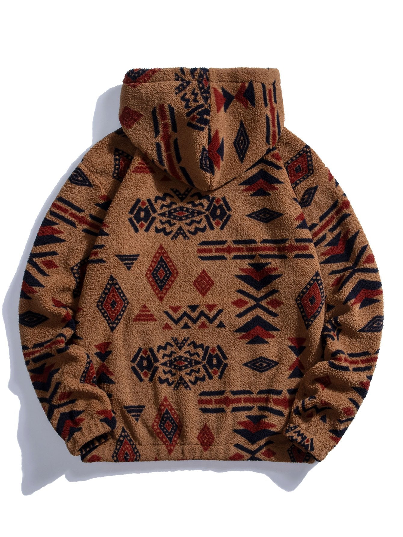 Frederick | Aztec Print Teddy Hoodie