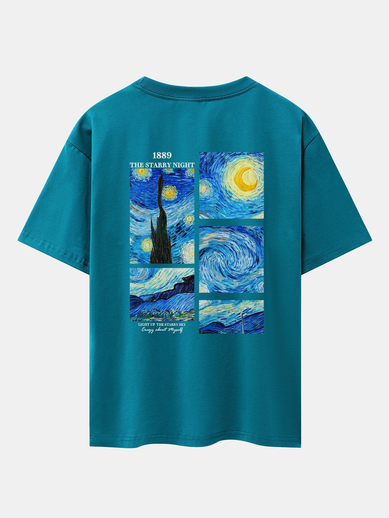 Hugh® | The Starry Night Back Print Drop Shoulder Oversize T-Shirt