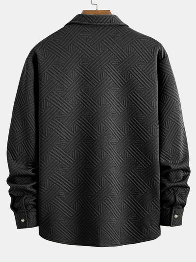 Amadeo® | Striped Jacquard Button Up Shirt