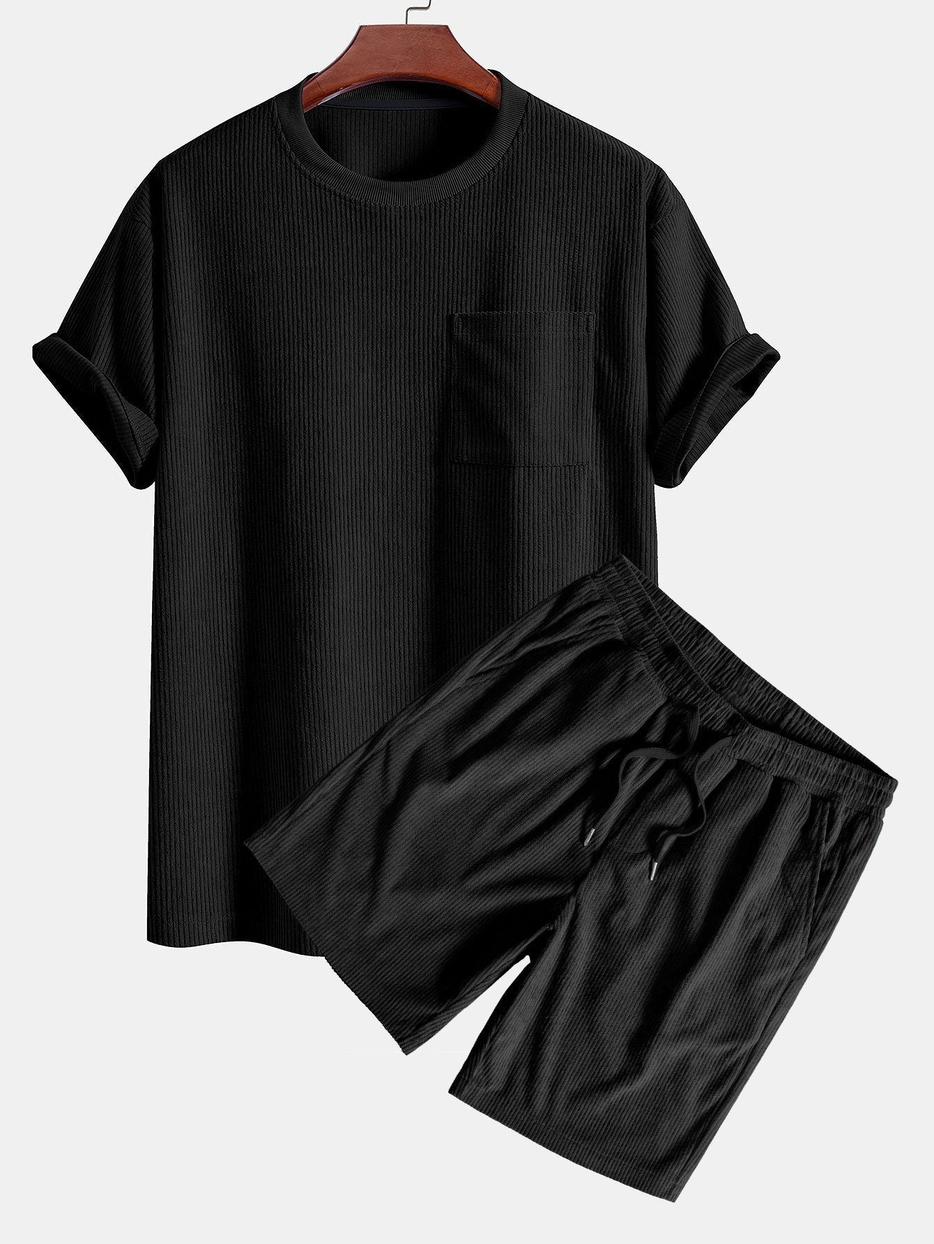 Baltasar® | Corduroy Oversize T-Shirt With Pocket & Shorts