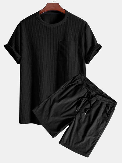 Baltasar® | Corduroy Oversize T-Shirt With Pocket & Shorts