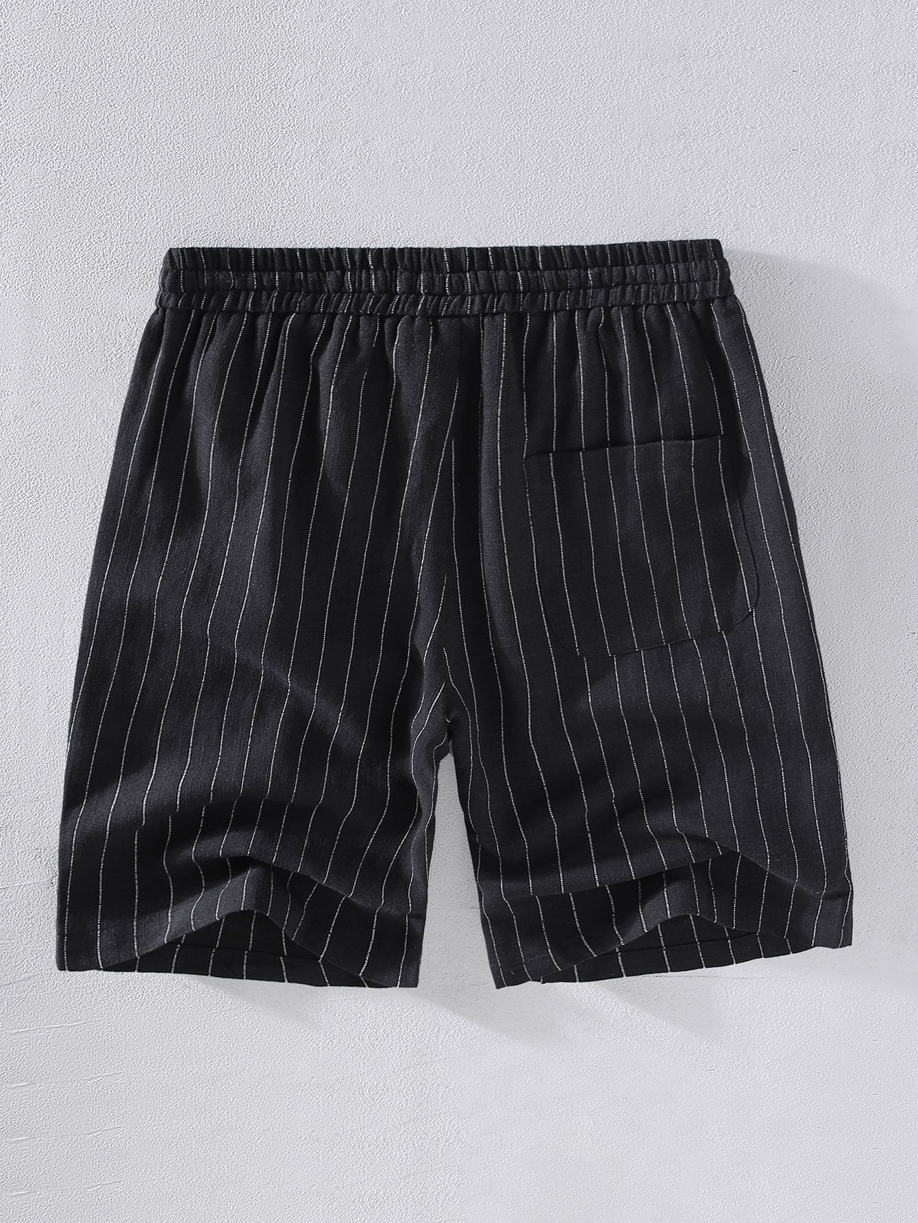 Jacobo® | Linen Cotton Blend Striped Shorts