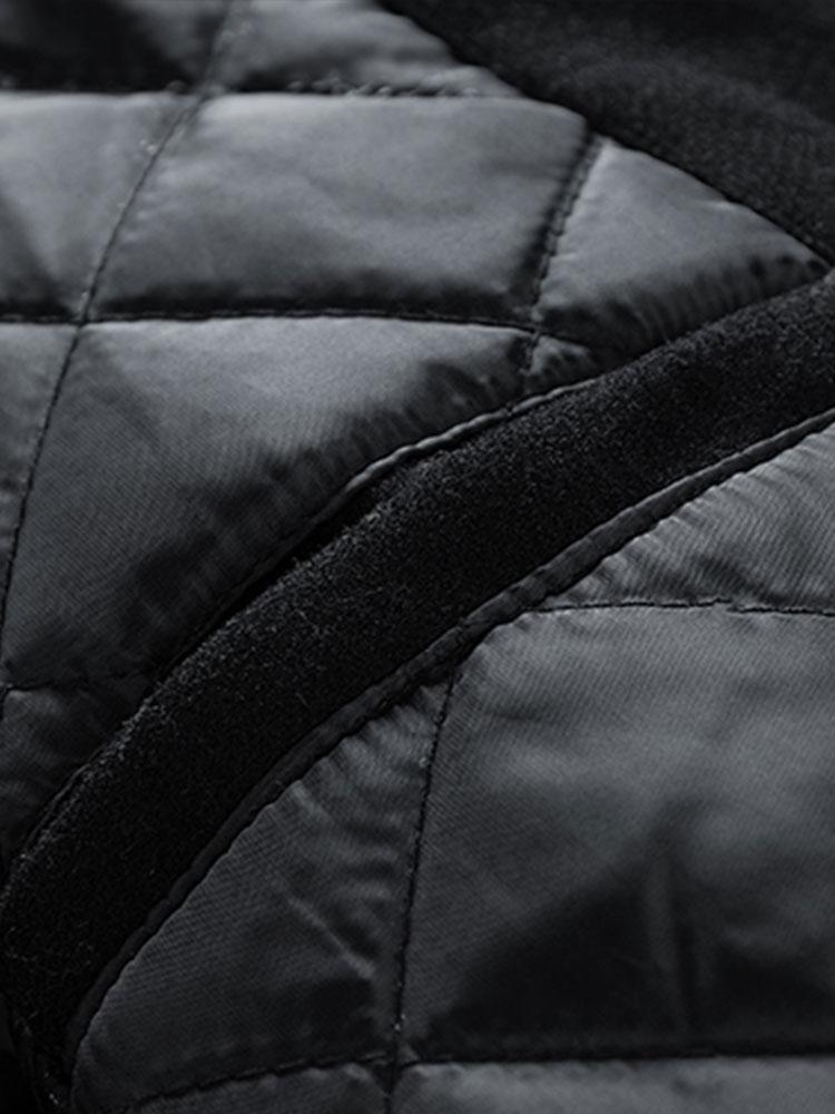 Grayson | Contrast Wool Look PU Baseball Jacket