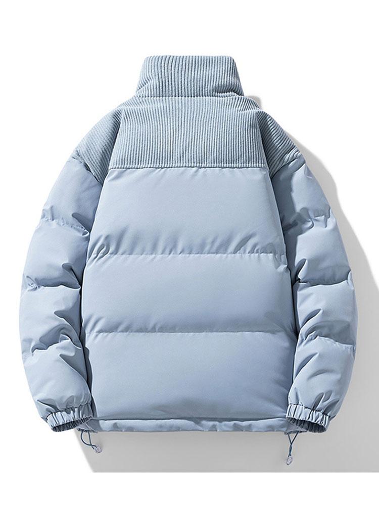 Alonso | Corduroy Panel Puffer Coat
