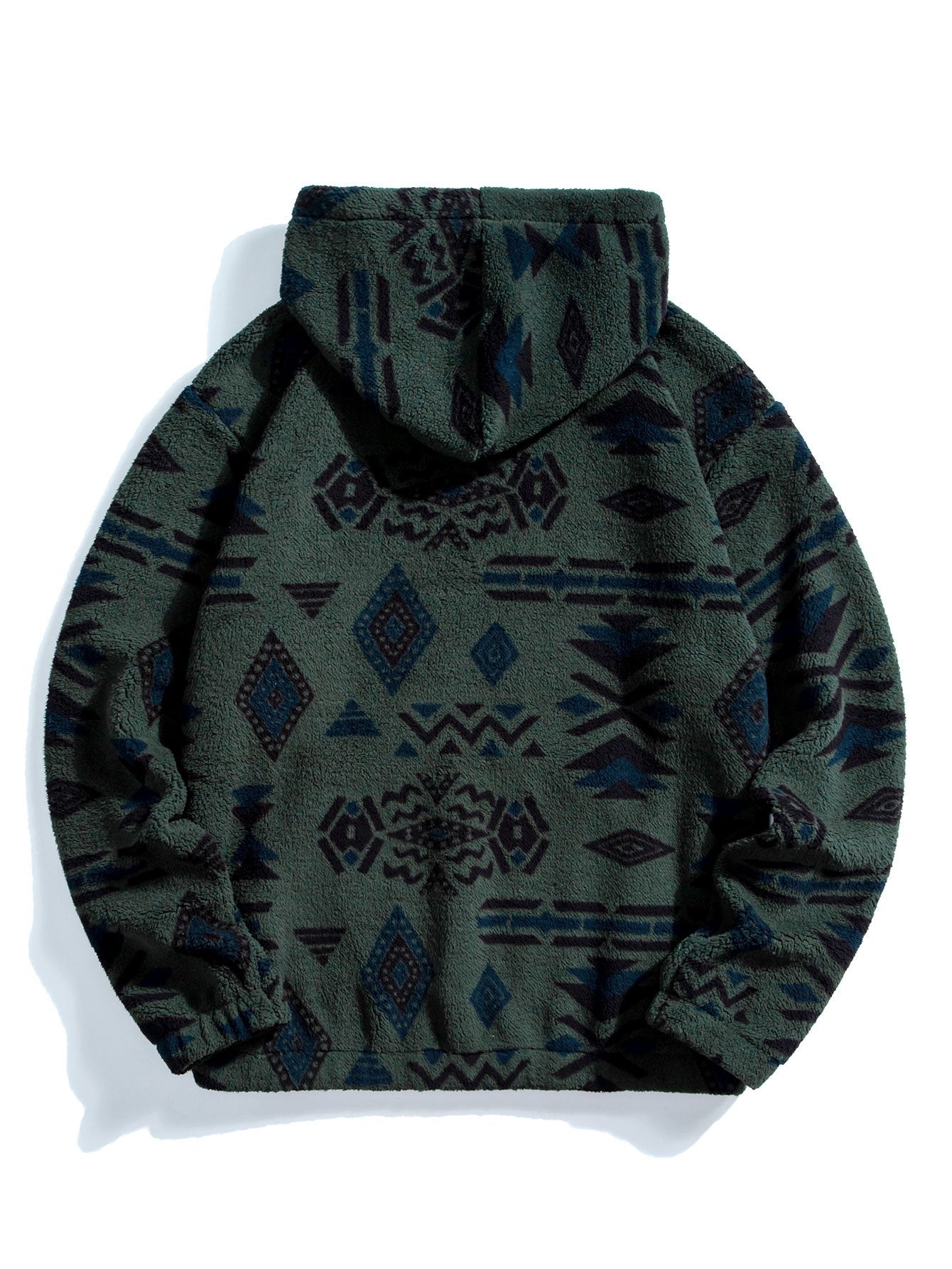 Frederick | Aztec Print Teddy Hoodie