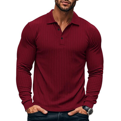 Men's Casal Elastic Long Sleeve POLO Shirt