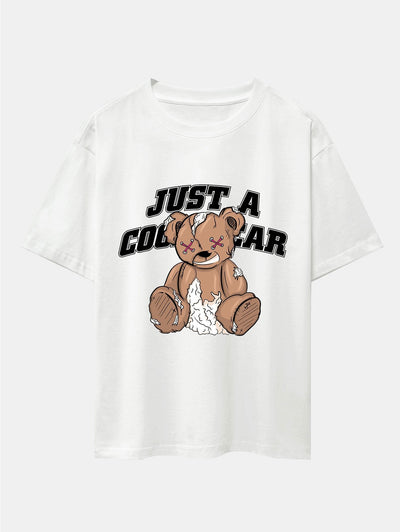 Joseph® | Tattered Bear Print Drop Shoulder Oversize T-Shirt