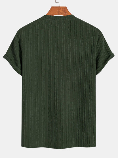 Américo® | Muscle Fit Ribbed T-Shirt