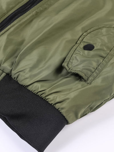 Javier | Quilted Lined Funnel Neck Bomber Jacket