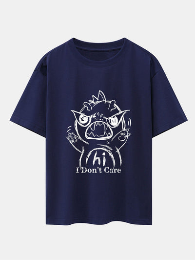 Ignacio® | Cartoon Dinosaur Print Drop Shoulder Oversize T-Shirt