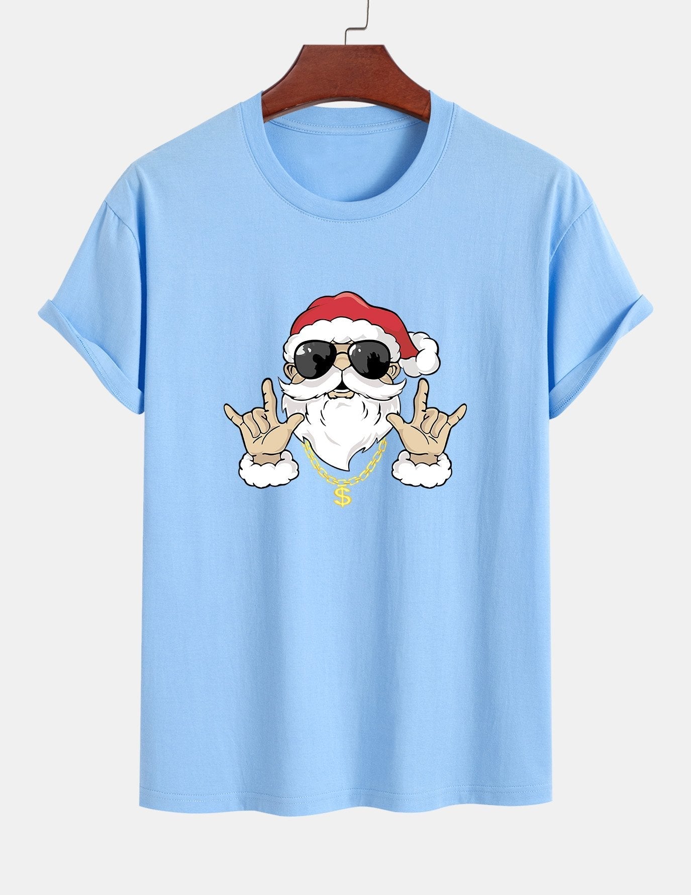 Albano® | Hip Hop Santa Print Cotton T-Shirt